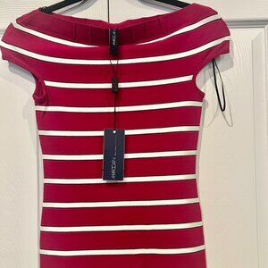 NWT! Marc Cain Stripe Stretchy Tank Top Size 1 or US XS/Small